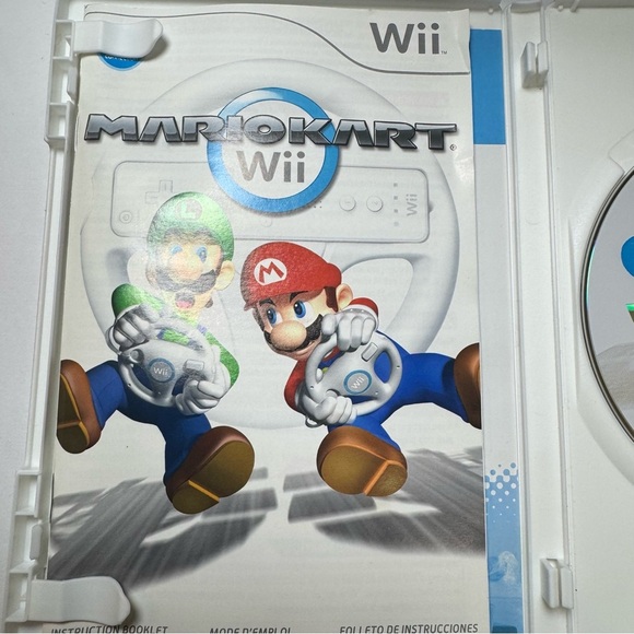 Mario Kart Wii Nintendo, Complete. Manual 2008 Tested Original Case - Picture 4 of 6